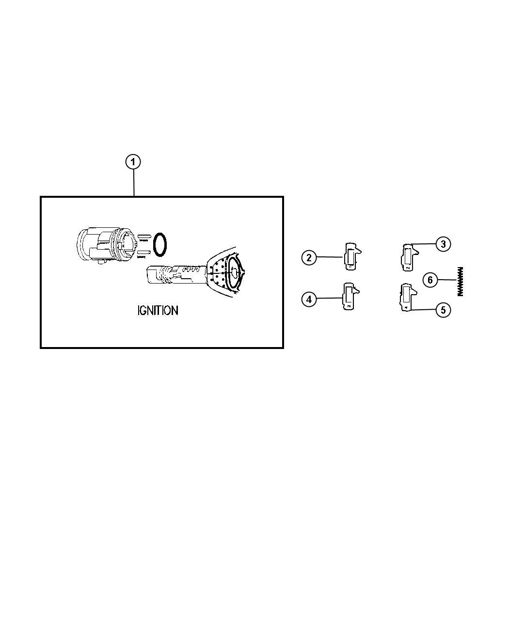 Diagram Ignition Lock Cylinder. for your Jeep Wrangler  