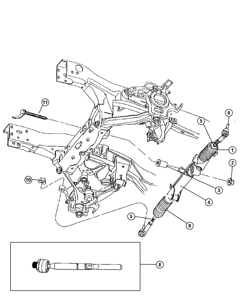 Diagram Gear Rack and Pinion. for your 2002 Chrysler 300  M 