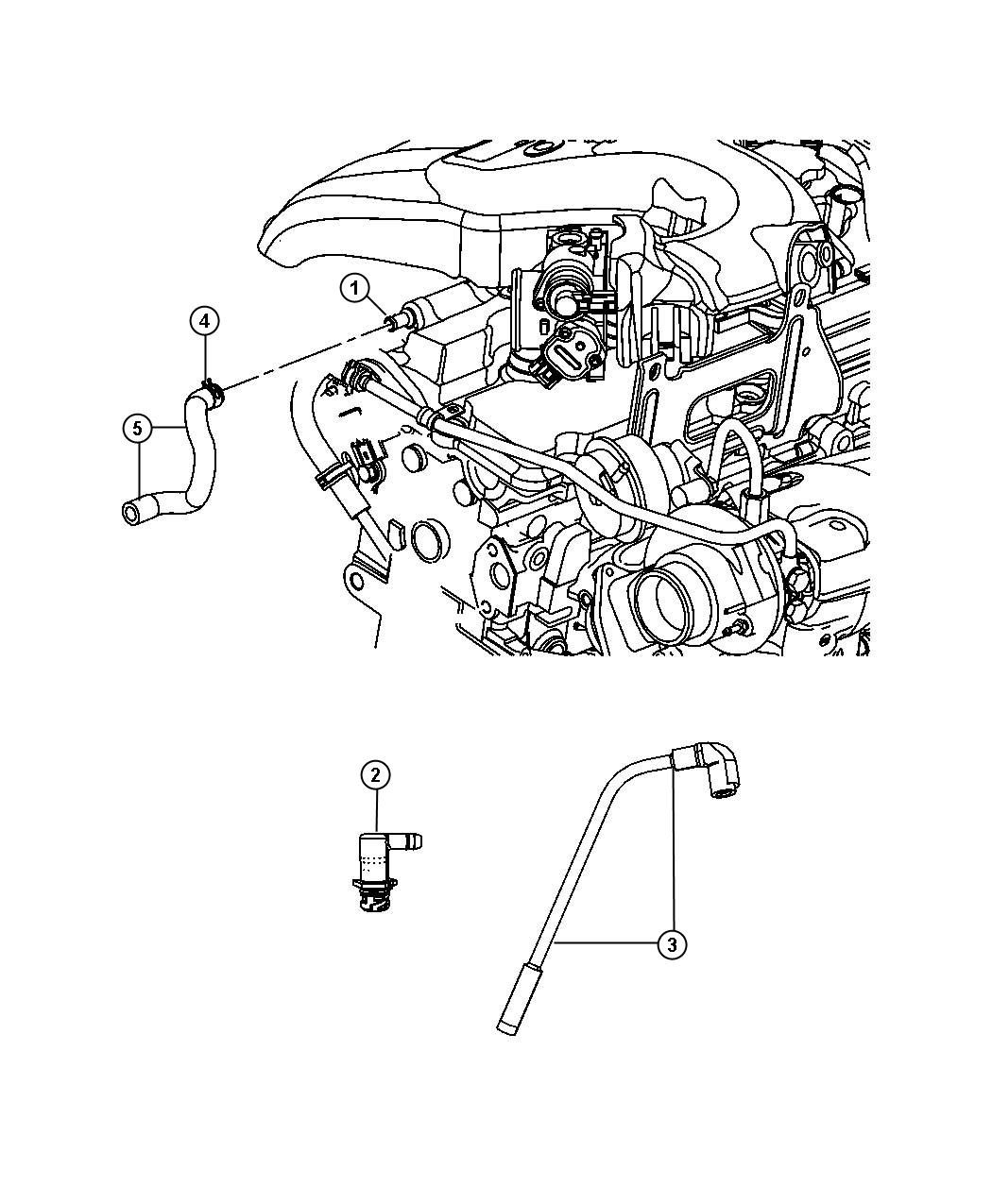 Diagram Crankcase Ventilation 2.4L Turbo [2.4L 4 Cyl DOHC 16V Turbo Engine]. for your Chrysler 300  M