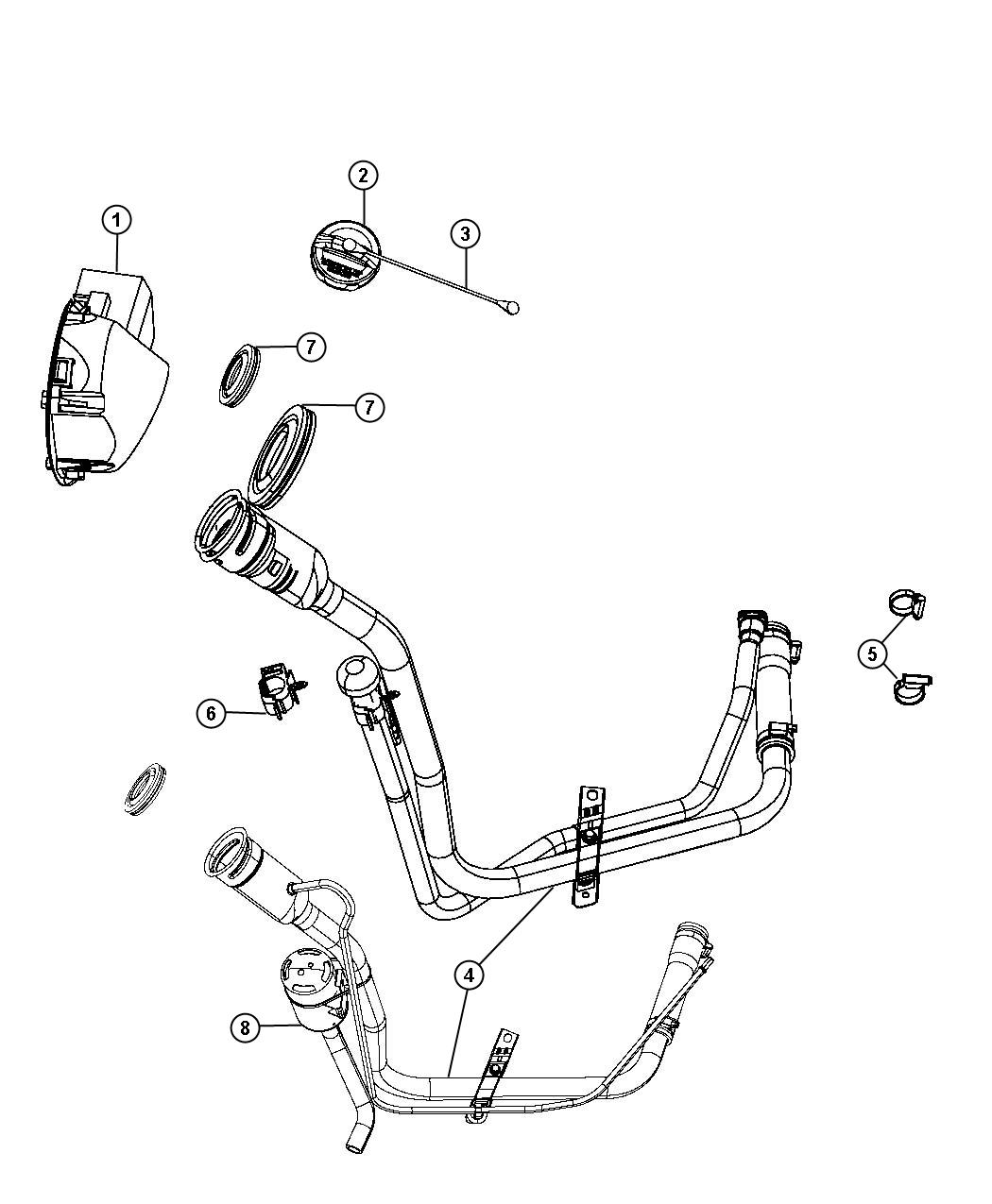 Fuel Filler Tube and Related. Diagram