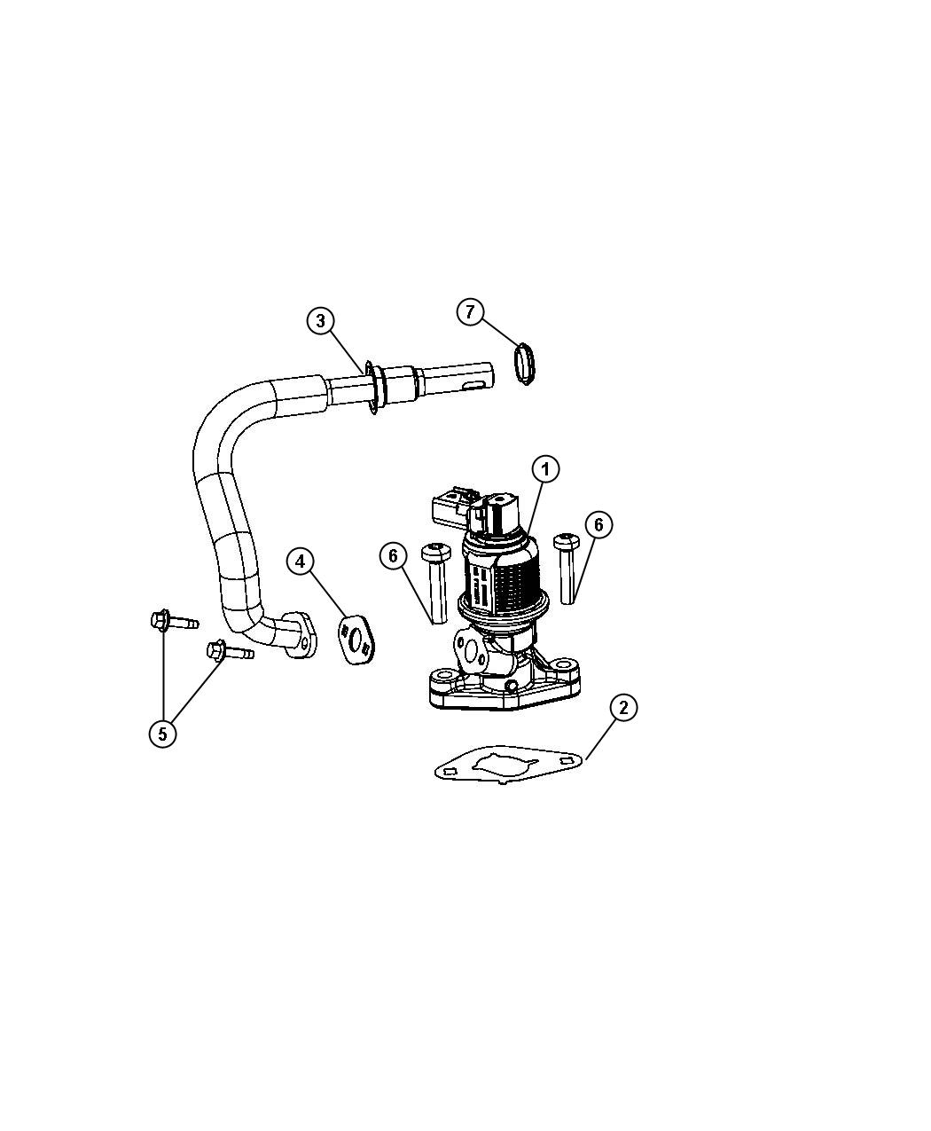 Diagram EGR Valve Gas. for your Jeep