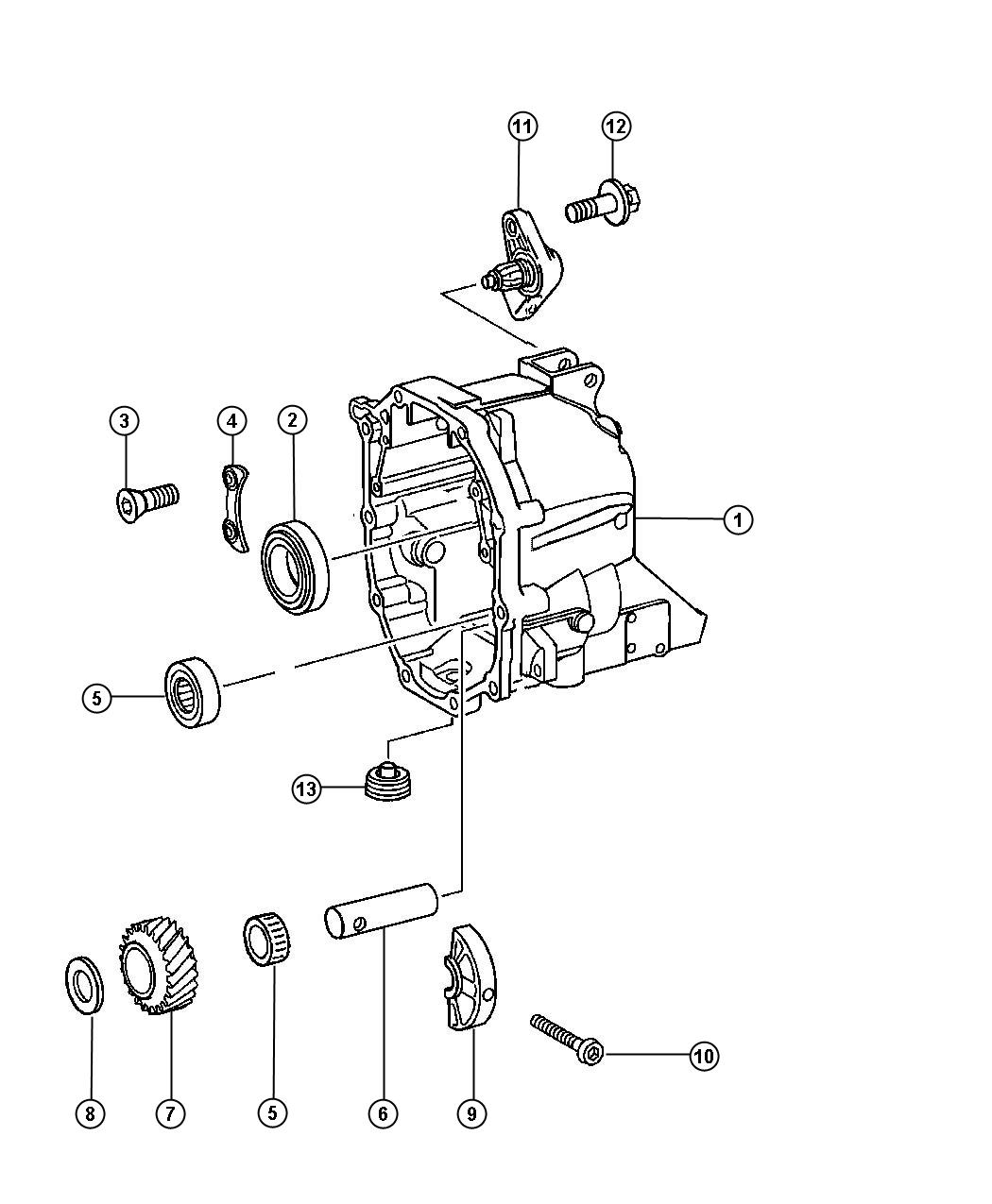 Diagram Case And Related Parts. for your Jeep Liberty  