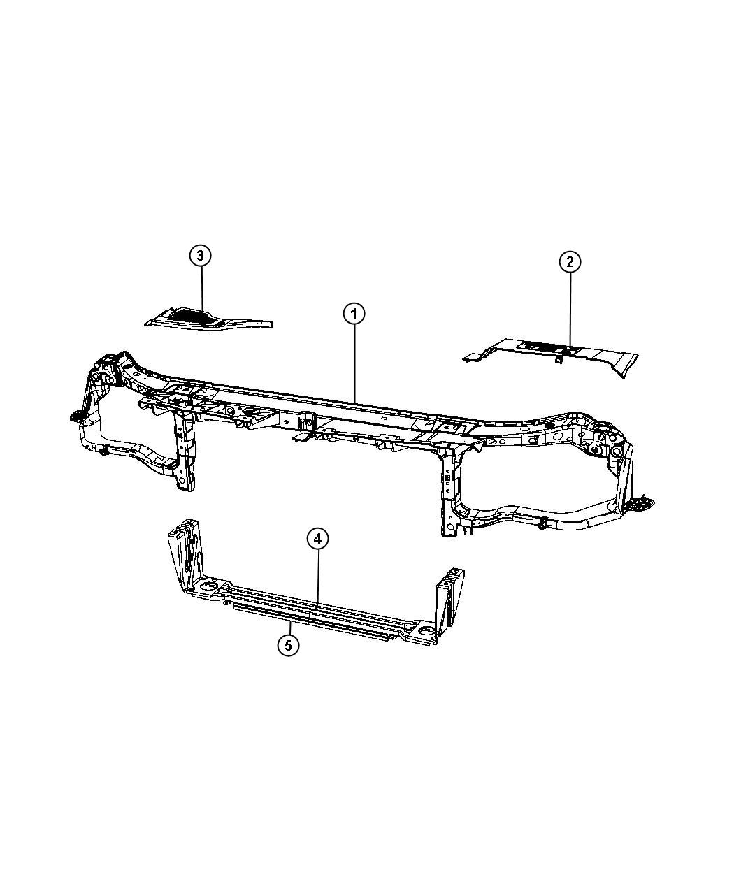 Diagram Radiator Support. for your 2009 Dodge Charger   