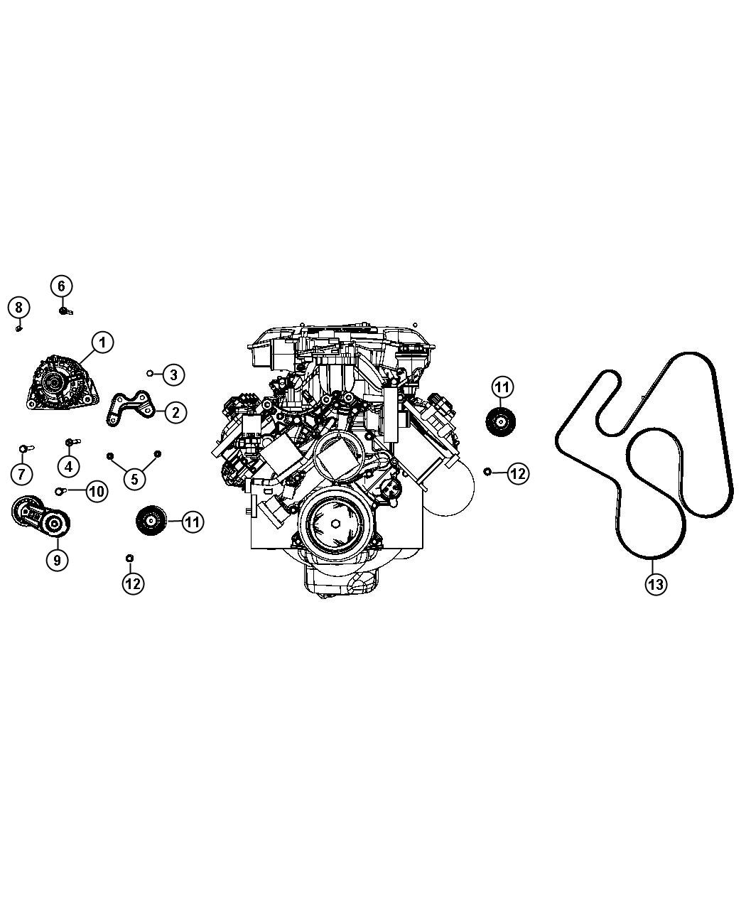 Diagram Generator/Alternator and Related Parts. for your 2000 Dodge Durango   