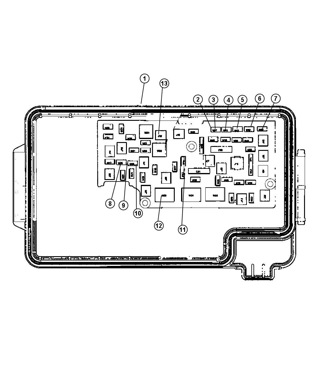 Diagram Power Distribution Center. for your 2013 Dodge Dart   