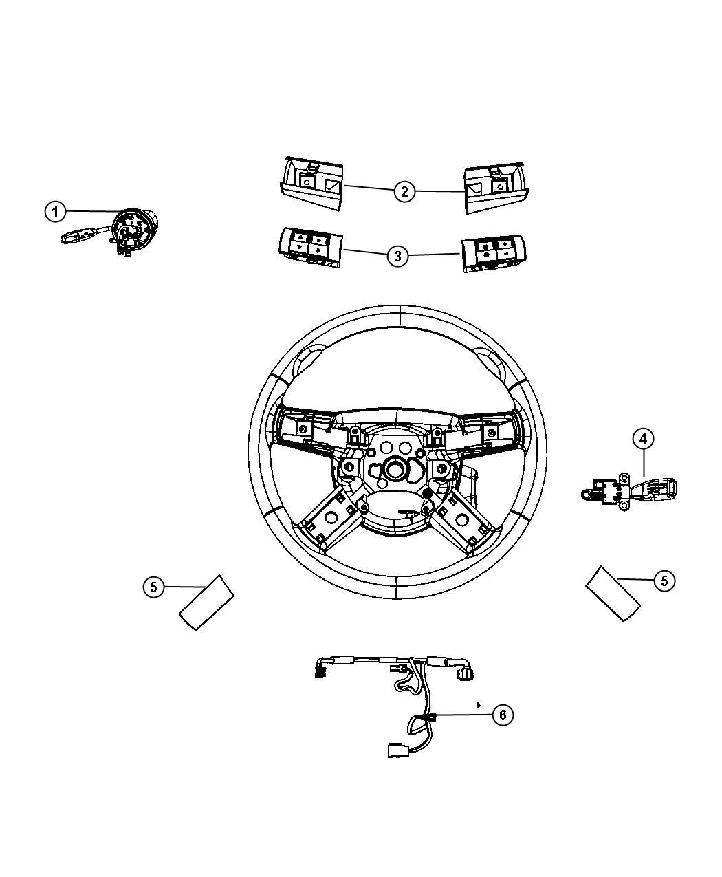 Diagram Switches Steering Column and Wheel. for your Dodge Avenger  