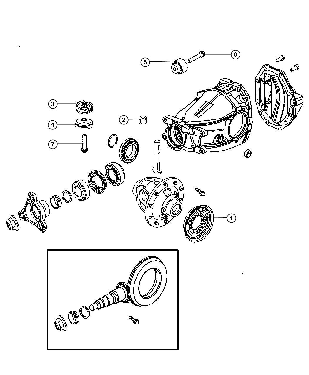 Diagram Housing and Differential with Internal Parts -[SUPER TRACK PAK]. for your 2020 Dodge Charger   