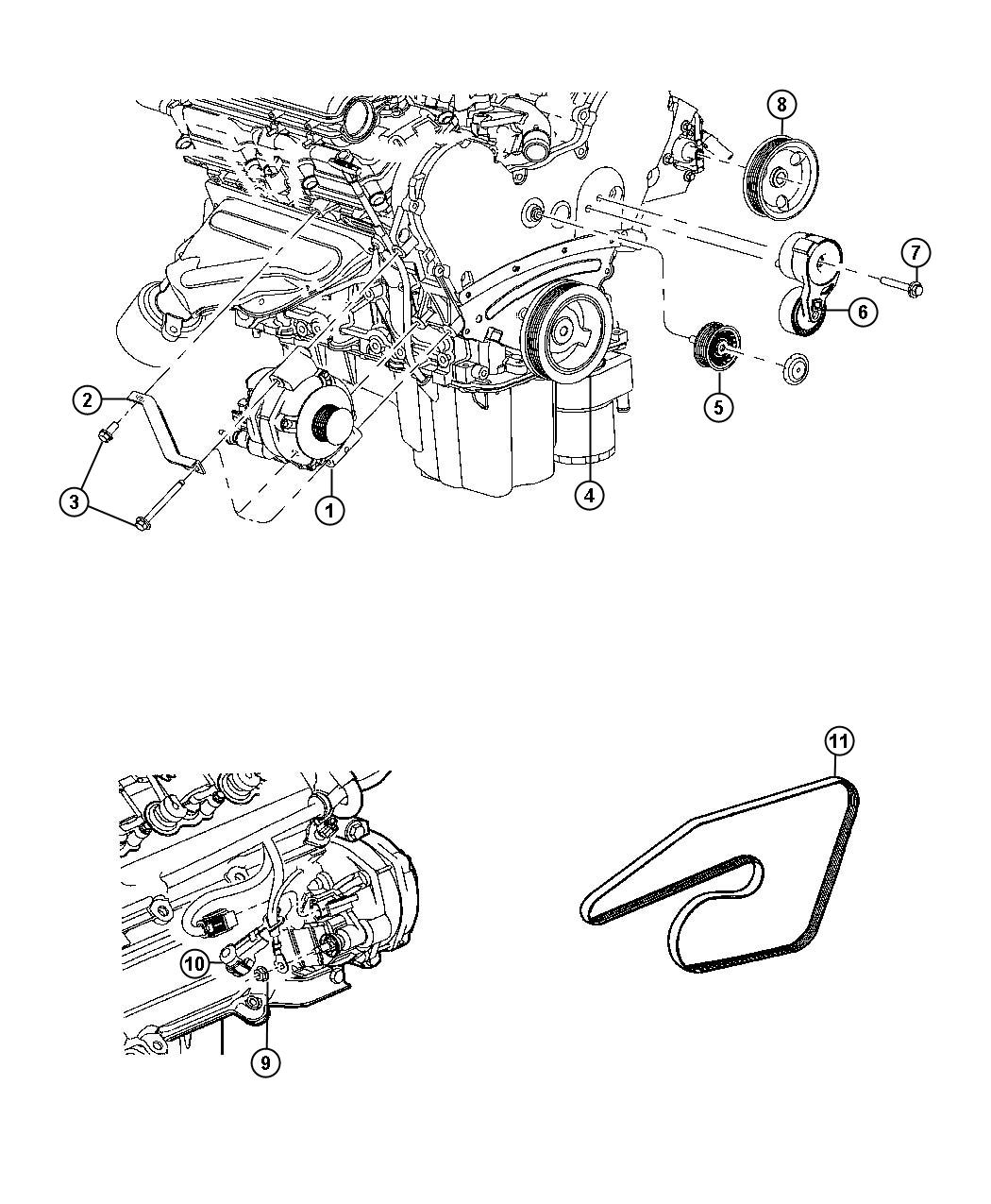 Diagram Alternator and Related Parts. for your Dodge NITRO  