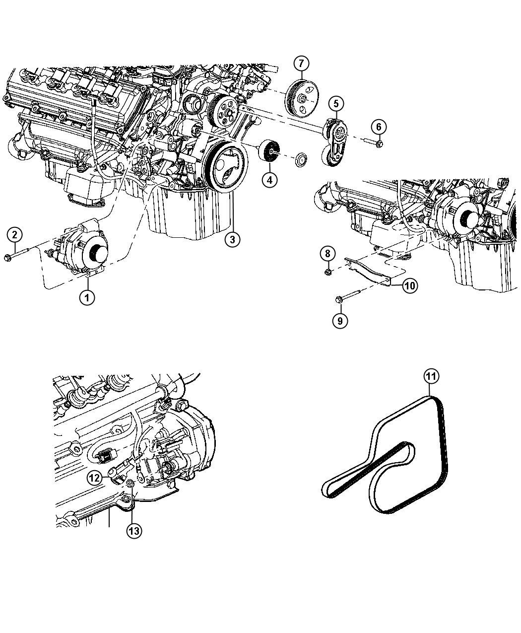 Diagram Alternator and Related Parts. for your Dodge NITRO  