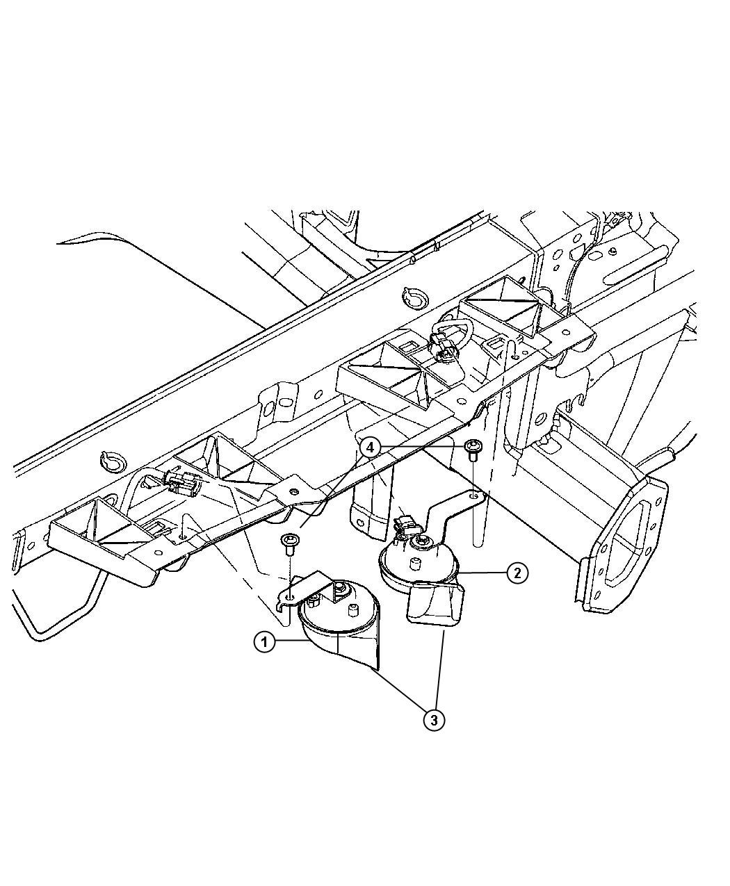 Diagram Horns. for your 2004 Chrysler 300  M 