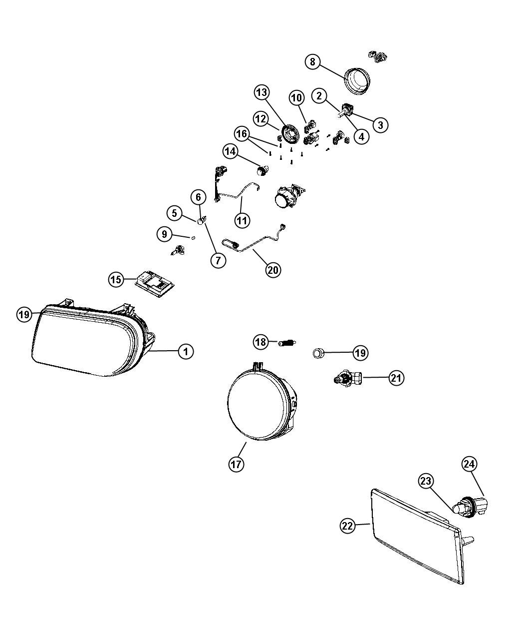 Diagram Lamps Front. for your Dodge NITRO  