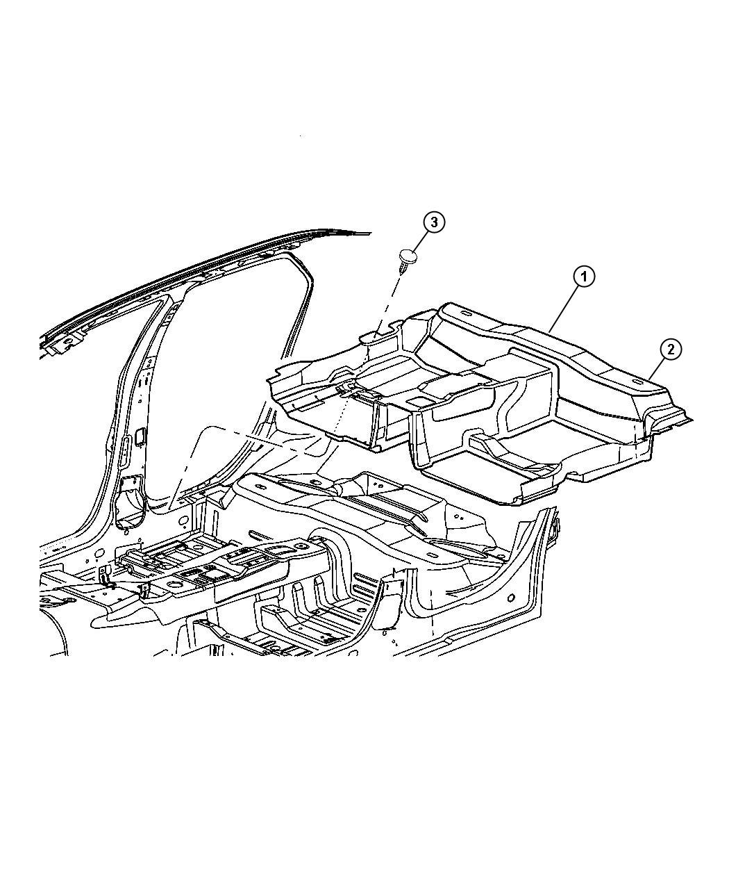 Diagram Carpet, Rear. for your Dodge Charger  