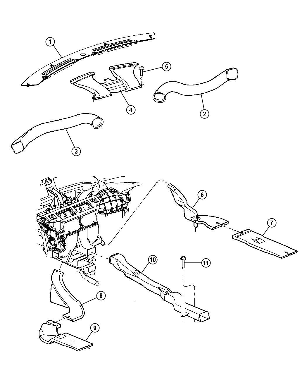 Diagram Ducts. for your Chrysler 300 M 