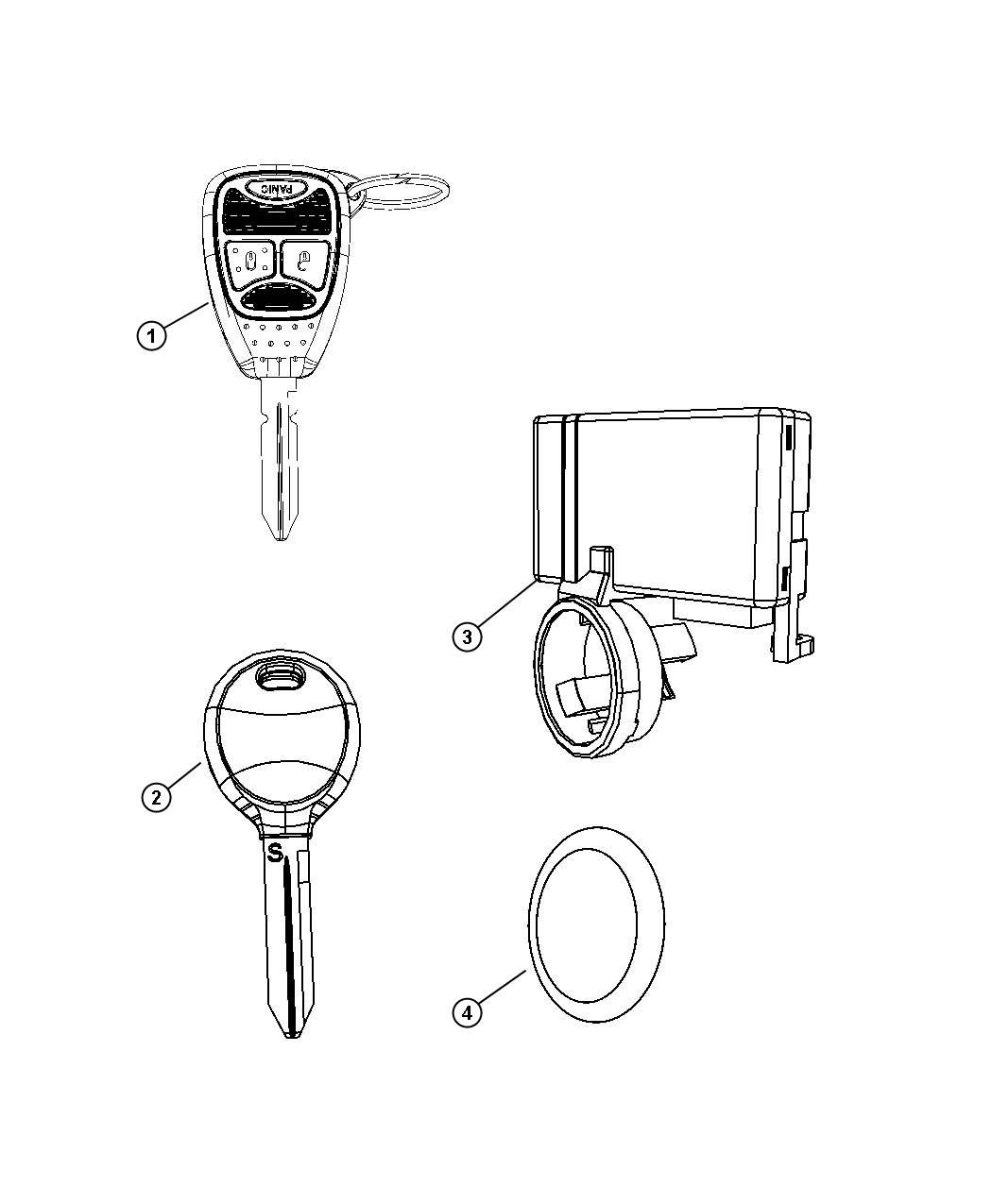 Diagram Receiver Modules, Keys, and Key FOBS. for your 2013 Ram 1500   