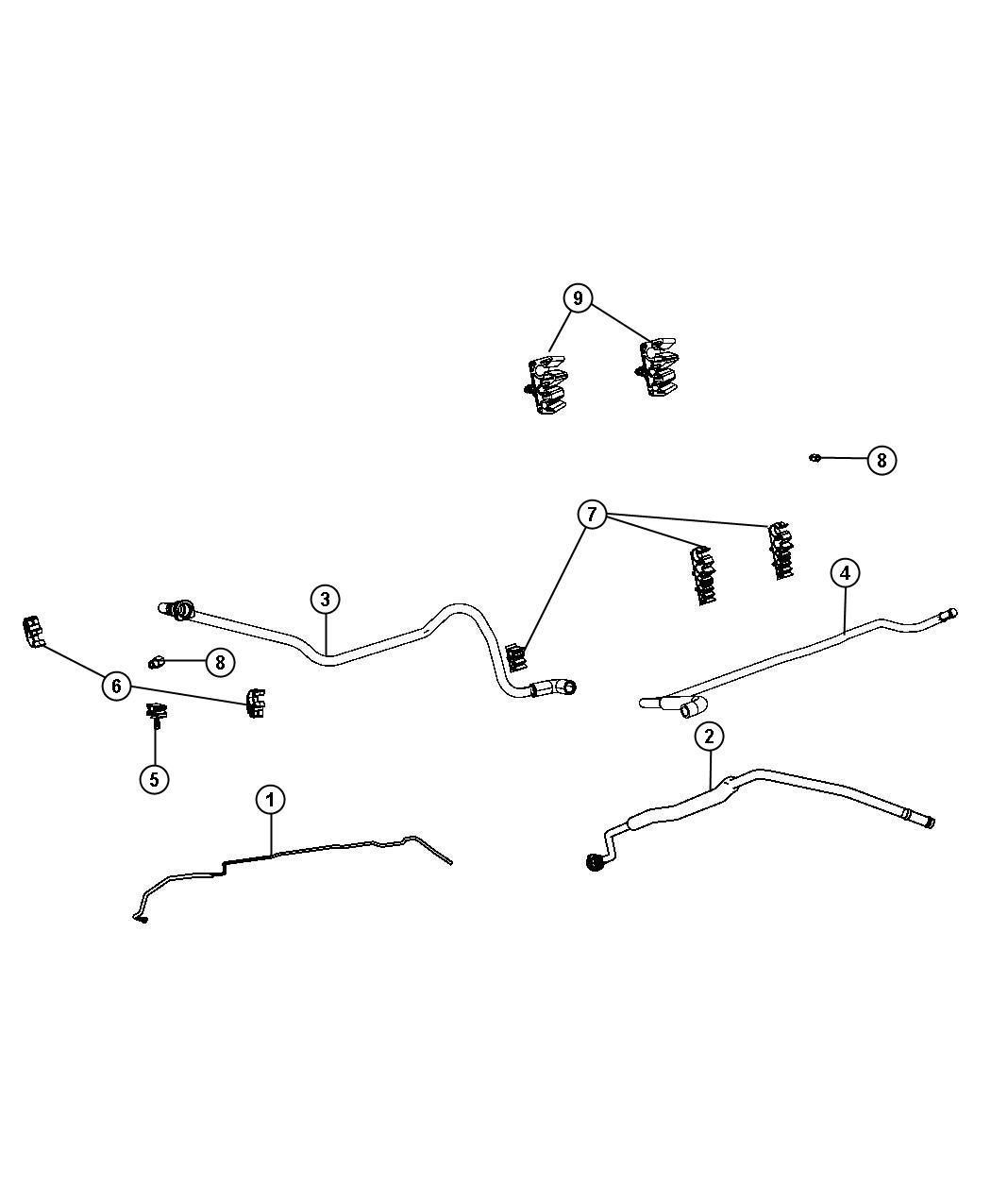 Fuel Lines Chassis. Diagram