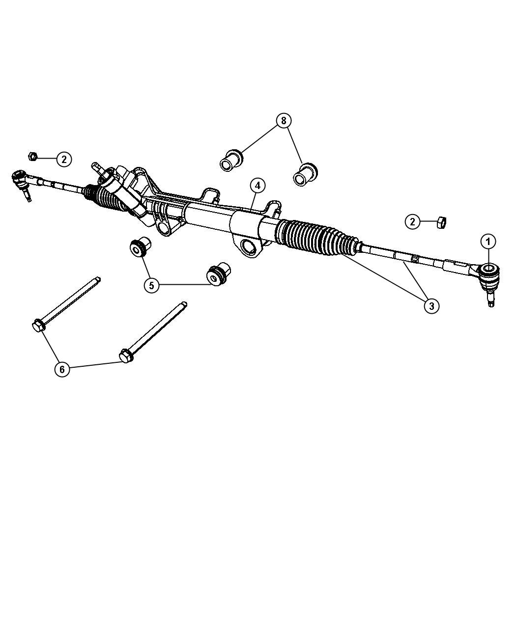 Diagram Gear Rack and Pinion. for your 2011 Dodge Durango   