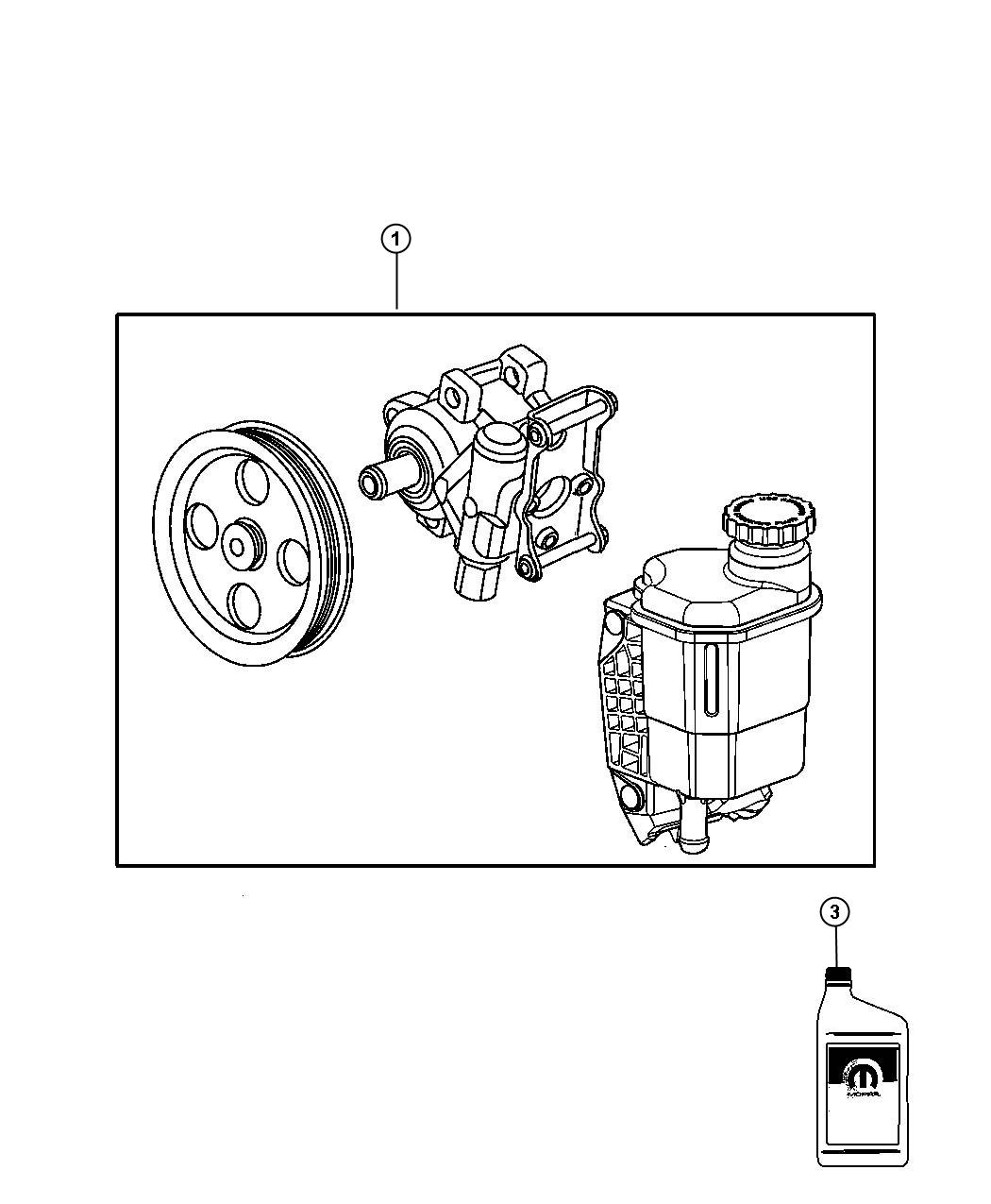 Diagram Power Steering Pump. for your 2003 Chrysler 300  M 