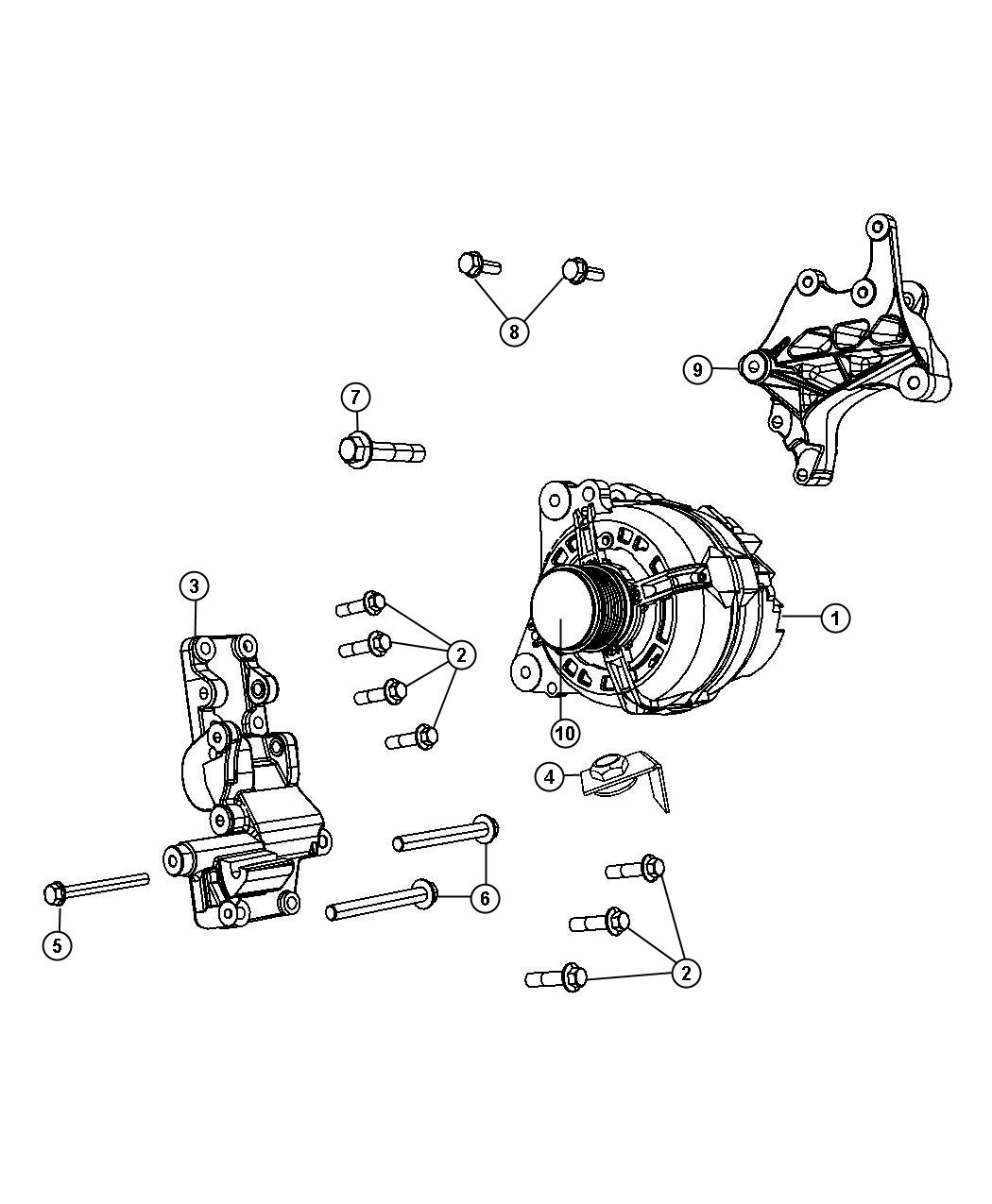 Diagram Generator/Alternator and Related Parts. for your 2004 Chrysler 300  M 