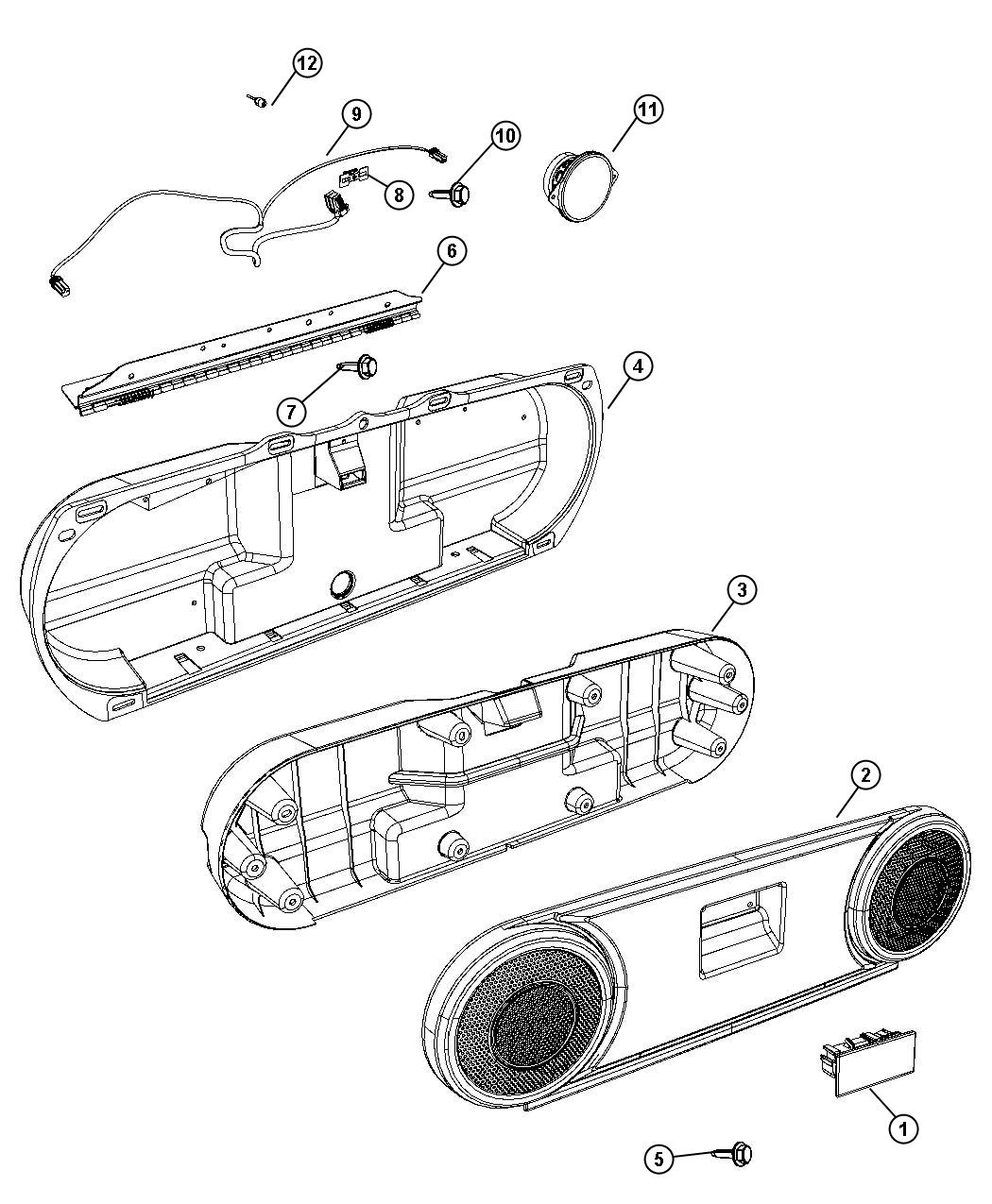 Liftgate Speaker System. Diagram