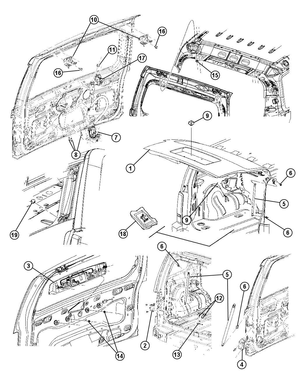 Diagram Liftgates. for your 2003 Chrysler 300  M 