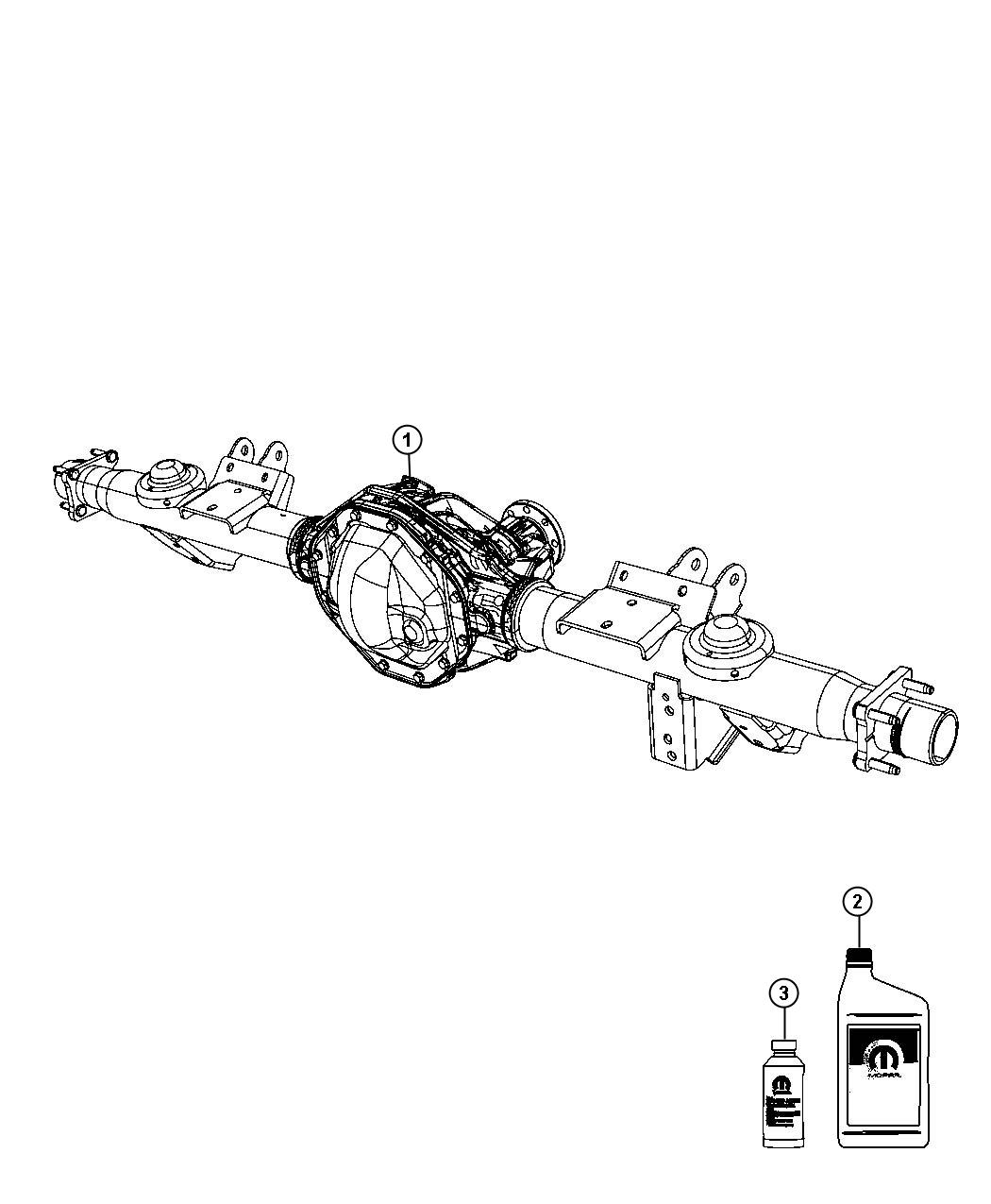 Diagram Axle Assembly,Rear, DS 1,DS 6. for your Dodge