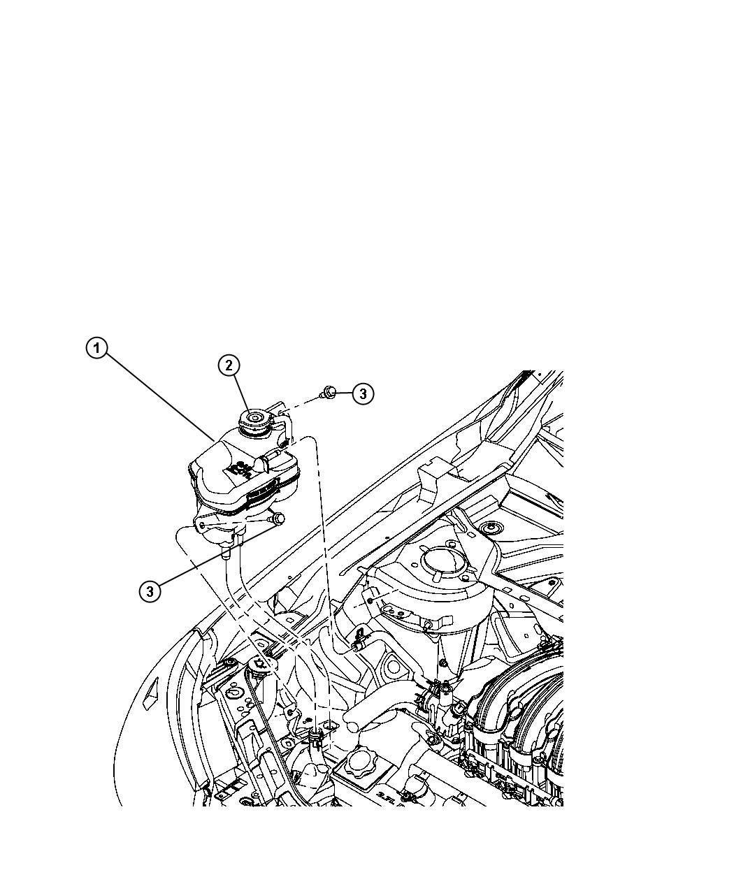 Diagram Coolant Recovery Bottle. for your Dodge Avenger  