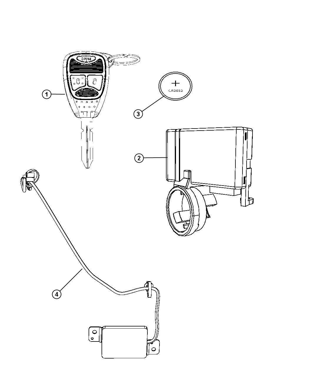 Diagram Receiver Module, Keys and Key FOBS. for your 2013 Ram 1500   