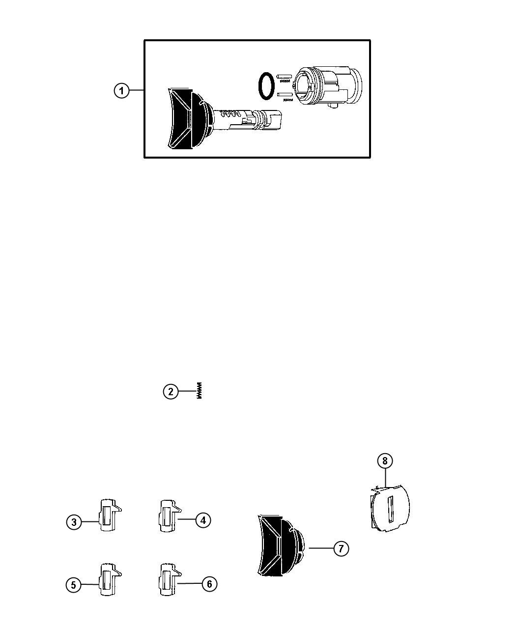 Diagram Ignition Lock Cylinder. for your 2004 Chrysler Sebring   