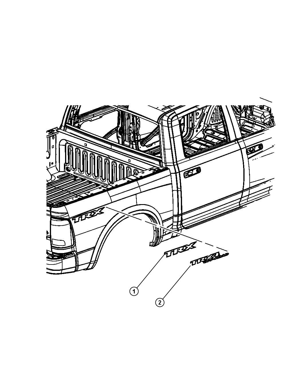 Diagram Decals and Tape Stripes. for your 2010 Ram 1500   