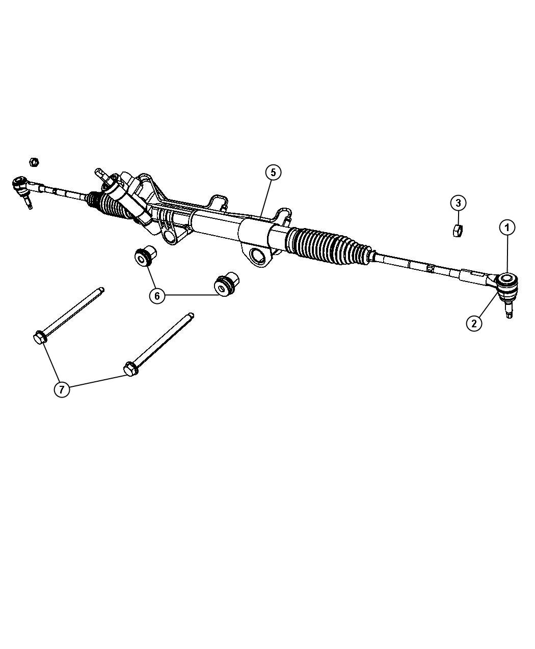 Diagram Gear Rack and Pinion. for your 2011 Dodge Durango   