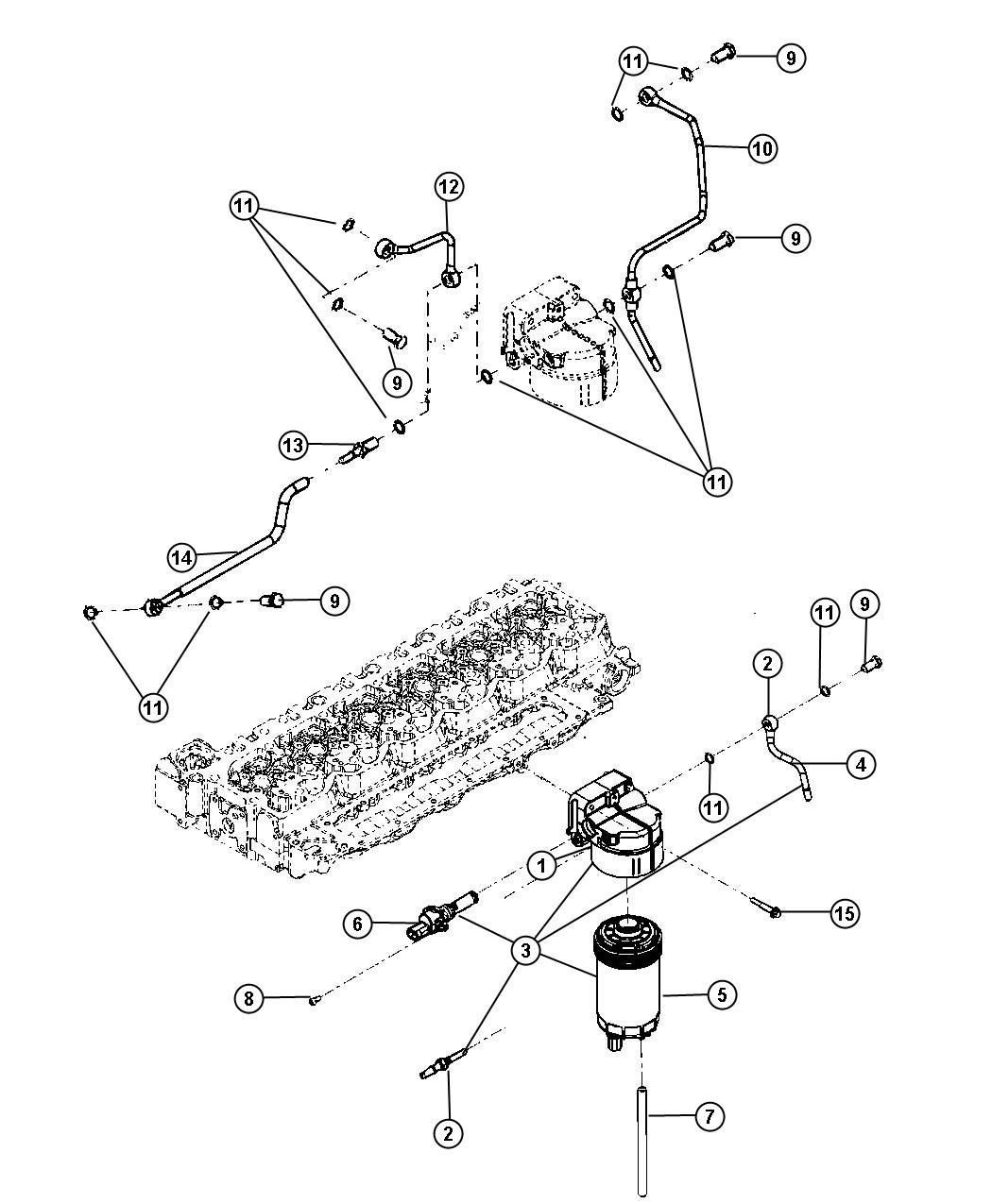 Diagram Fuel Filter. for your 2003 Chrysler 300  M 