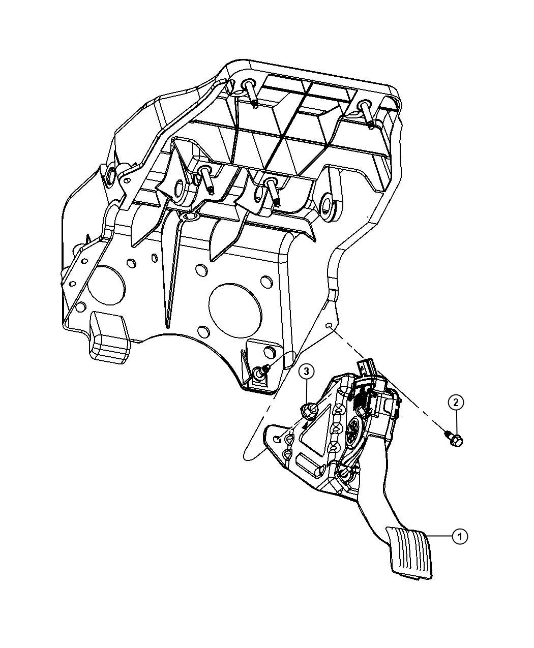 Accelerator Pedal  5.9L [5.9L HO Cummins Turbo Diesel Engine] 6.7L [6.7L Cummins Turbo Diesel Engine]. Diagram