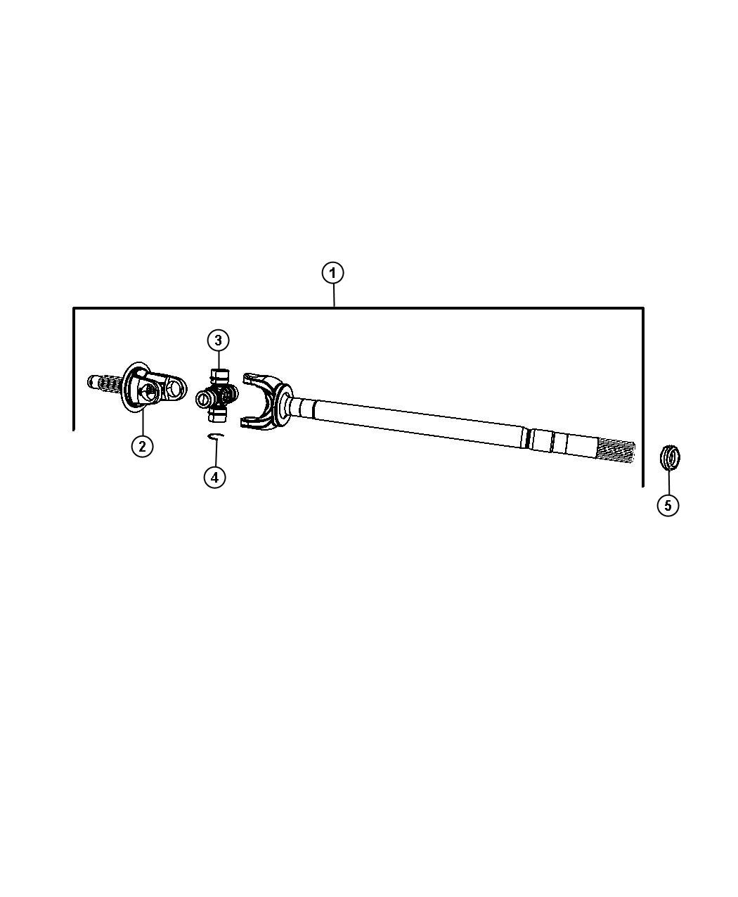 Diagram Axle Shafts, Front. for your Dodge