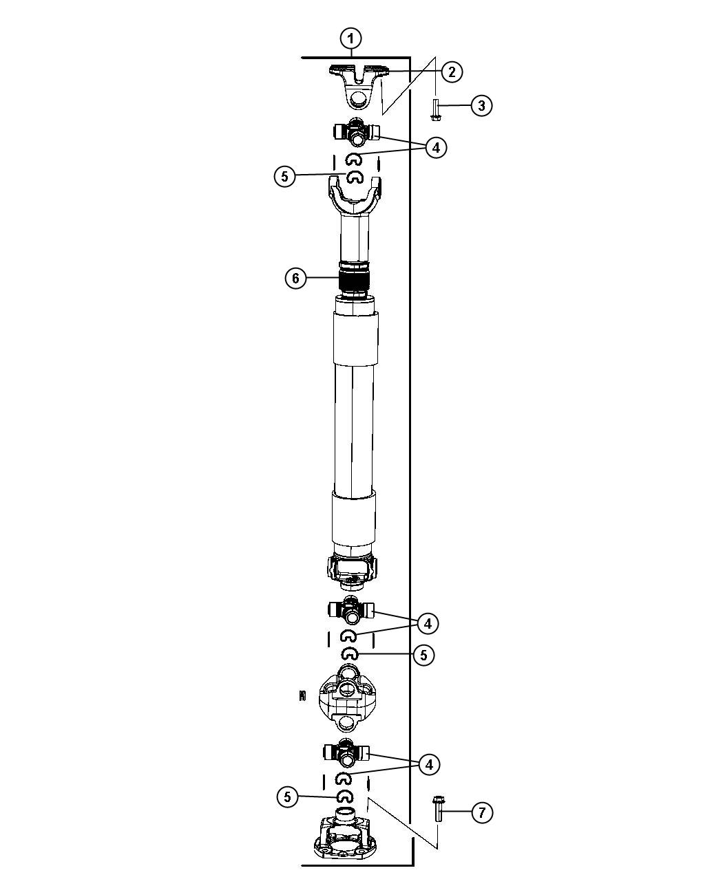 Diagram Shaft,Drive, Front. for your Dodge Ram 5500  