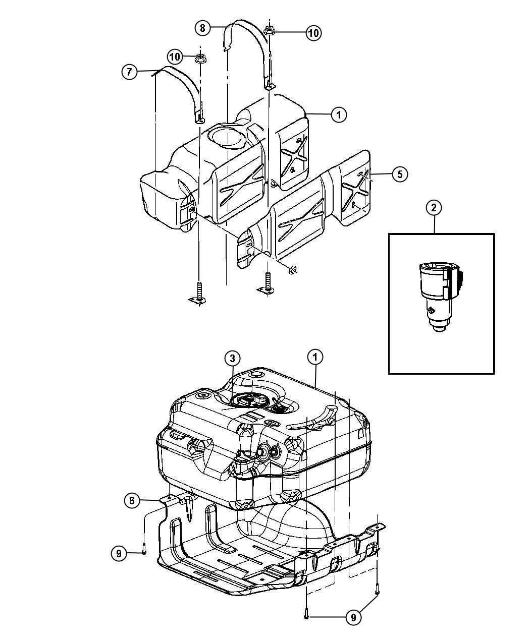 Diagram Fuel Tank. for your Dodge Ram 5500  