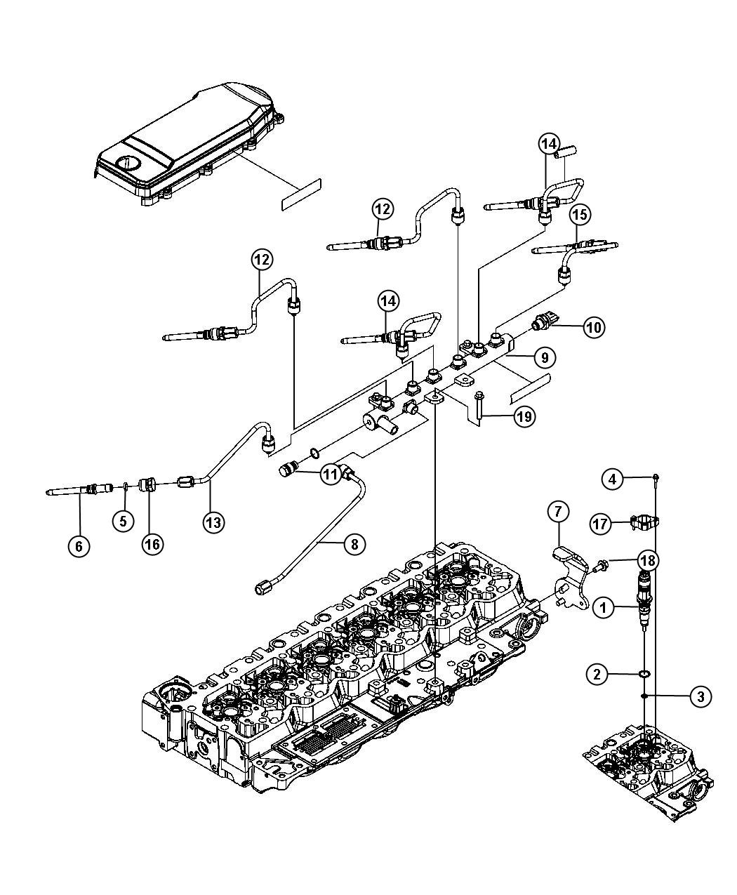 Diagram Fuel Injection Plumbing 6.7L [6.7L Cummins Turbo Diesel Engine]. for your 2006 Jeep Wrangler   