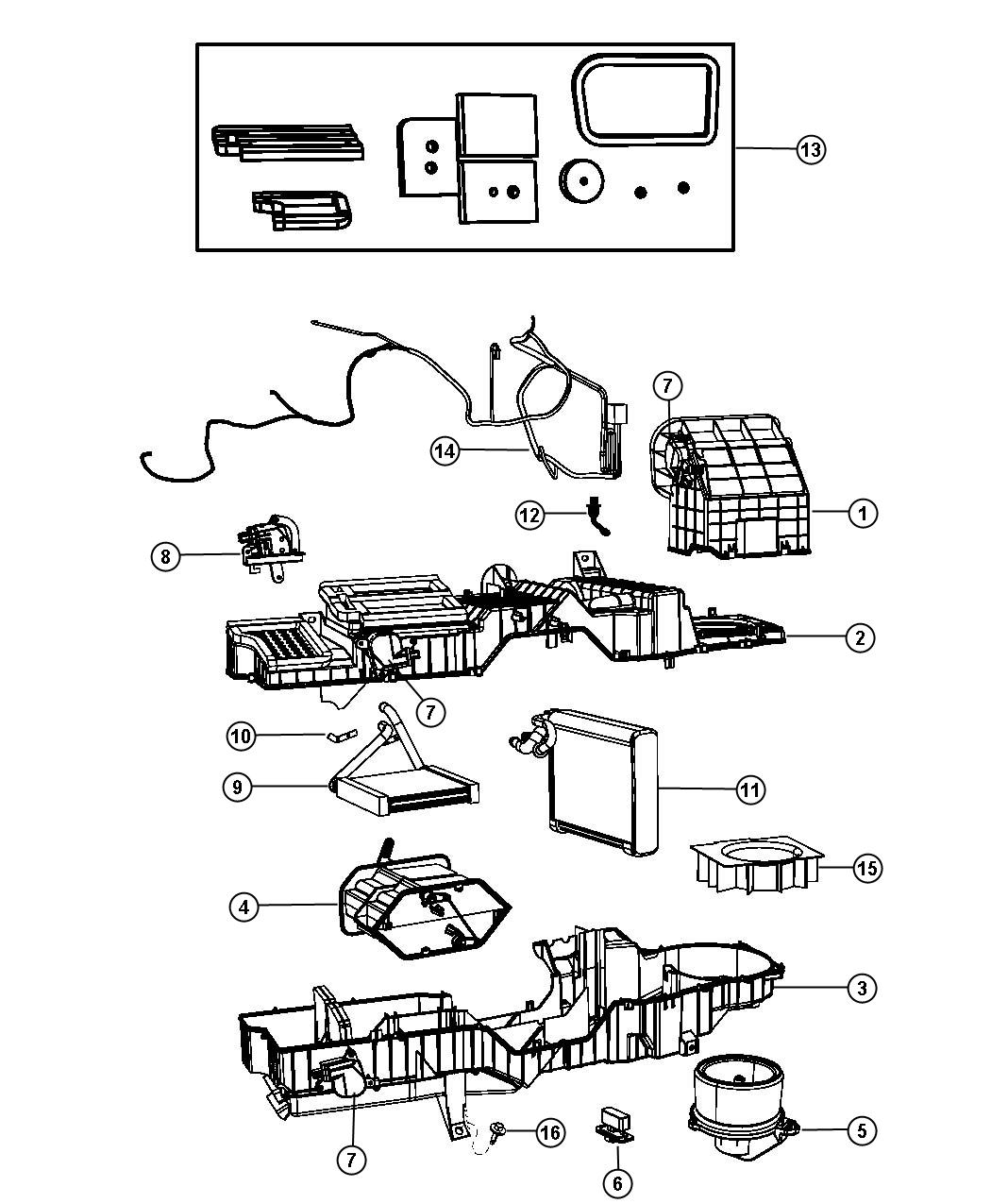 Diagram A/C and Heater Unit Zone. for your Dodge Ram 4500  