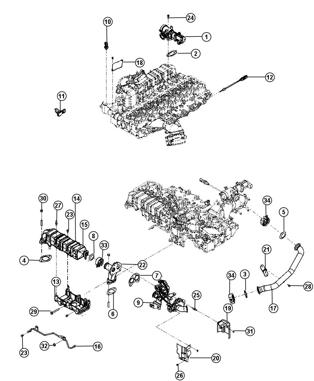 EGR Valve Diesel. Diagram