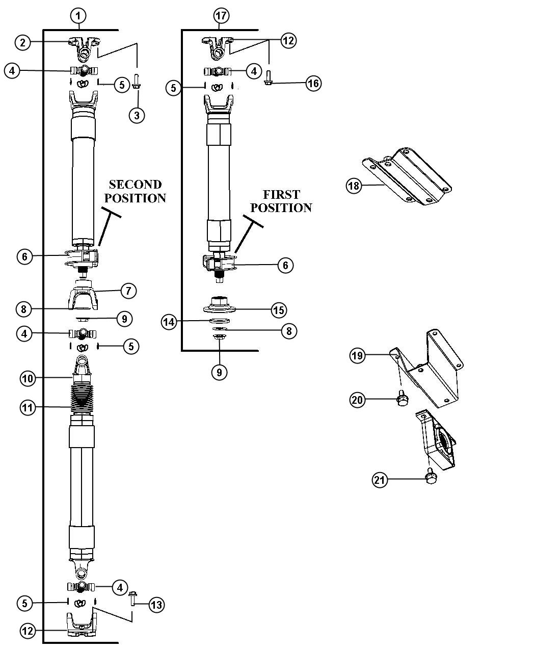 Diagram Shaft,Drive,Rear,3-Piece,Line 0,4,5,9,Body 44,65,66. for your Dodge Ram 5500  