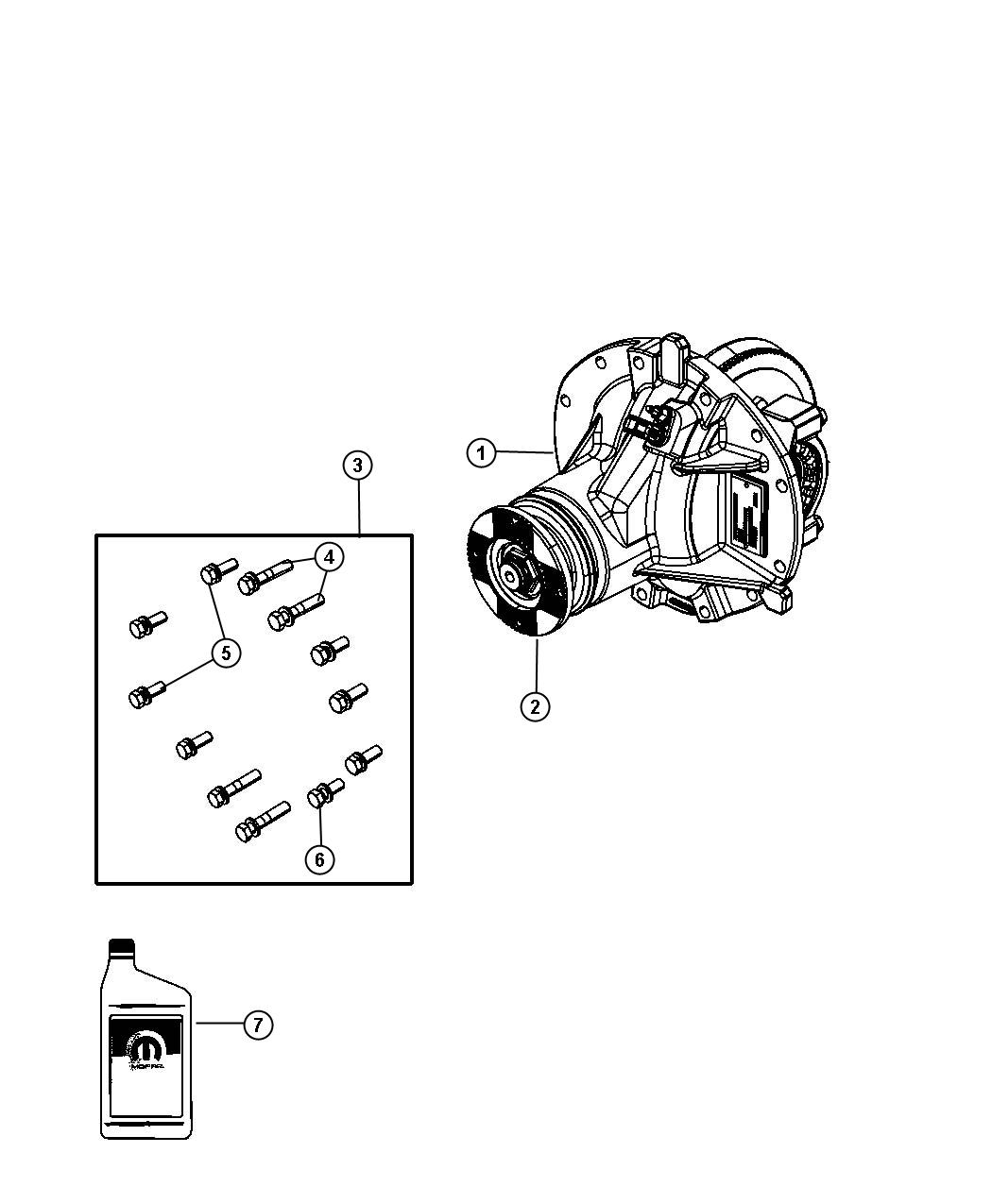 Diagram Axle Assembly,Rear. for your Dodge Ram 4500  