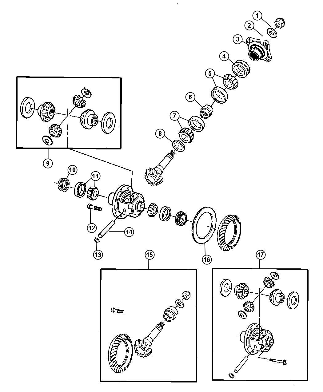 Diagram Differential Assembly,DC 3,8. for your 2001 Chrysler 300  M 