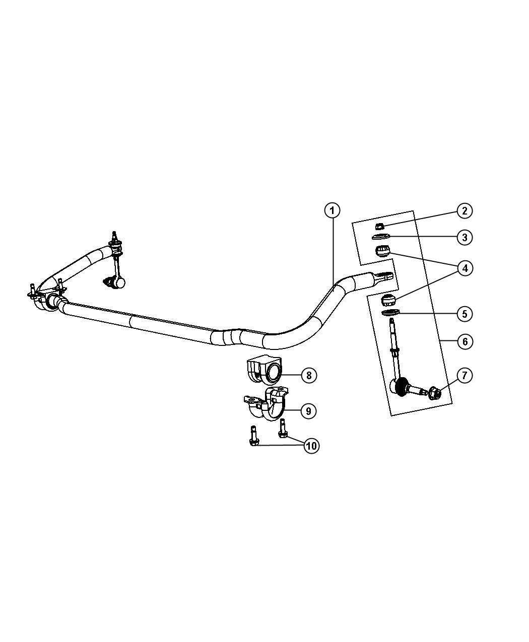 Diagram Stabilizer Bar,Front,DH 7. for your 2002 Chrysler 300  M 