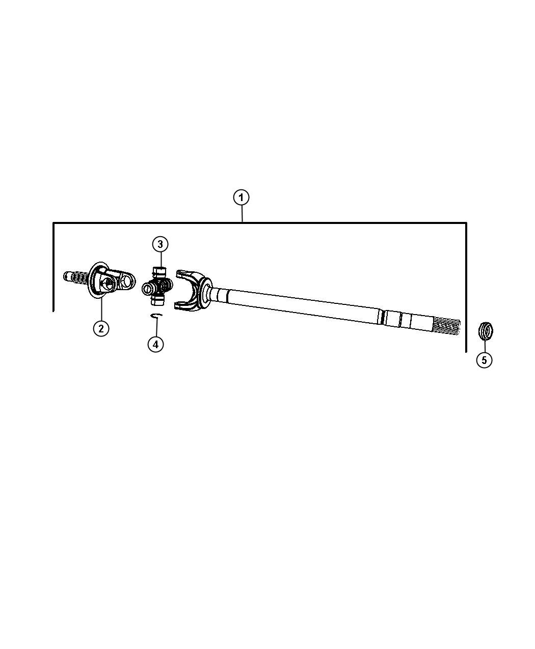 Diagram Axle Shafts, Front;DH 7. for your Dodge