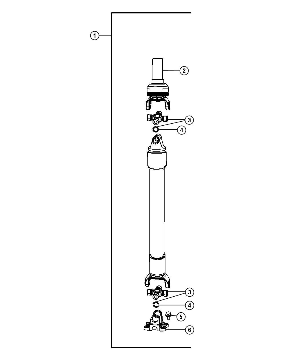 Diagram Shaft,Drive,Rear, 1-Piece,DH 2,7. for your 2000 Chrysler 300  M 