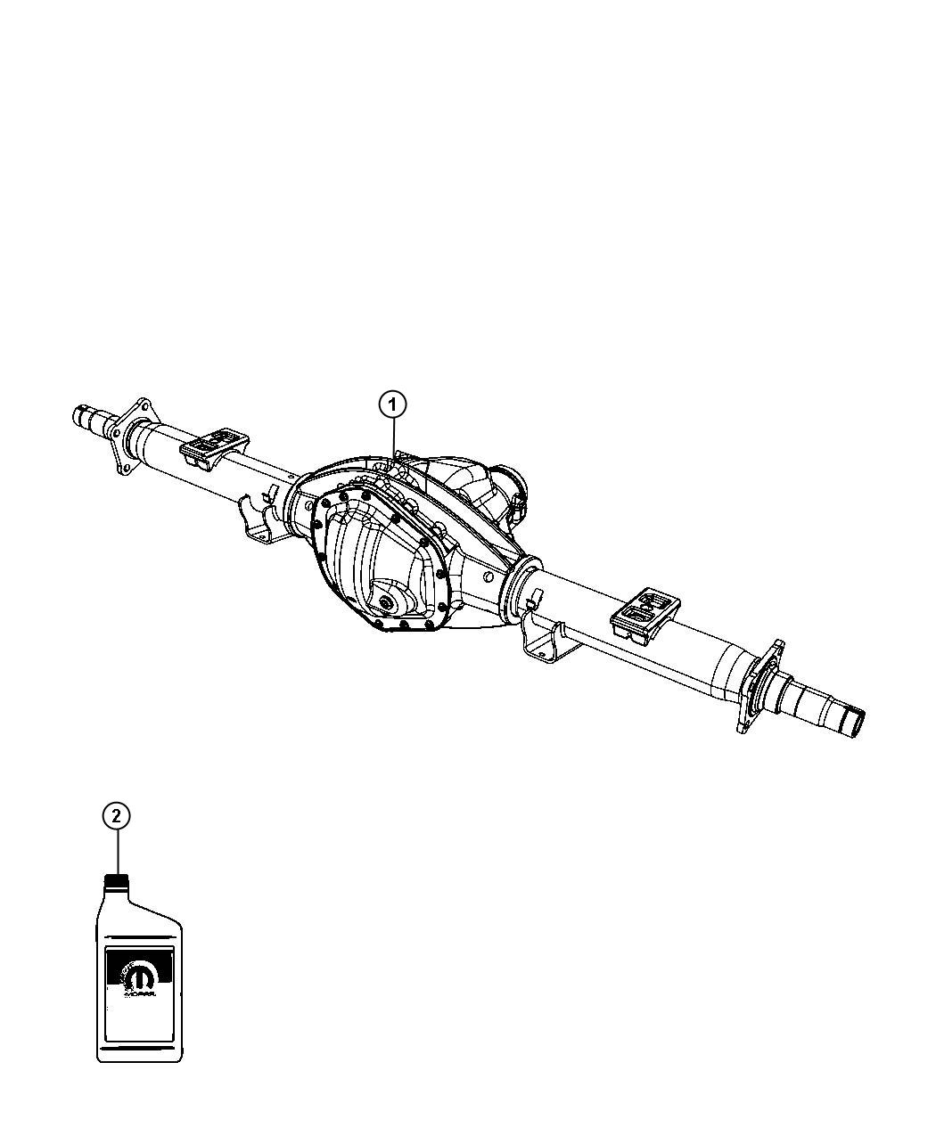 Axle Assembly,Rear, DH 1, 2,7. Diagram