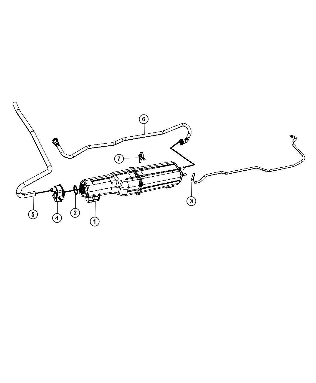 Diagram Vapor Canister and Leak Detection Pump. for your 1997 Dodge Ram 1500   