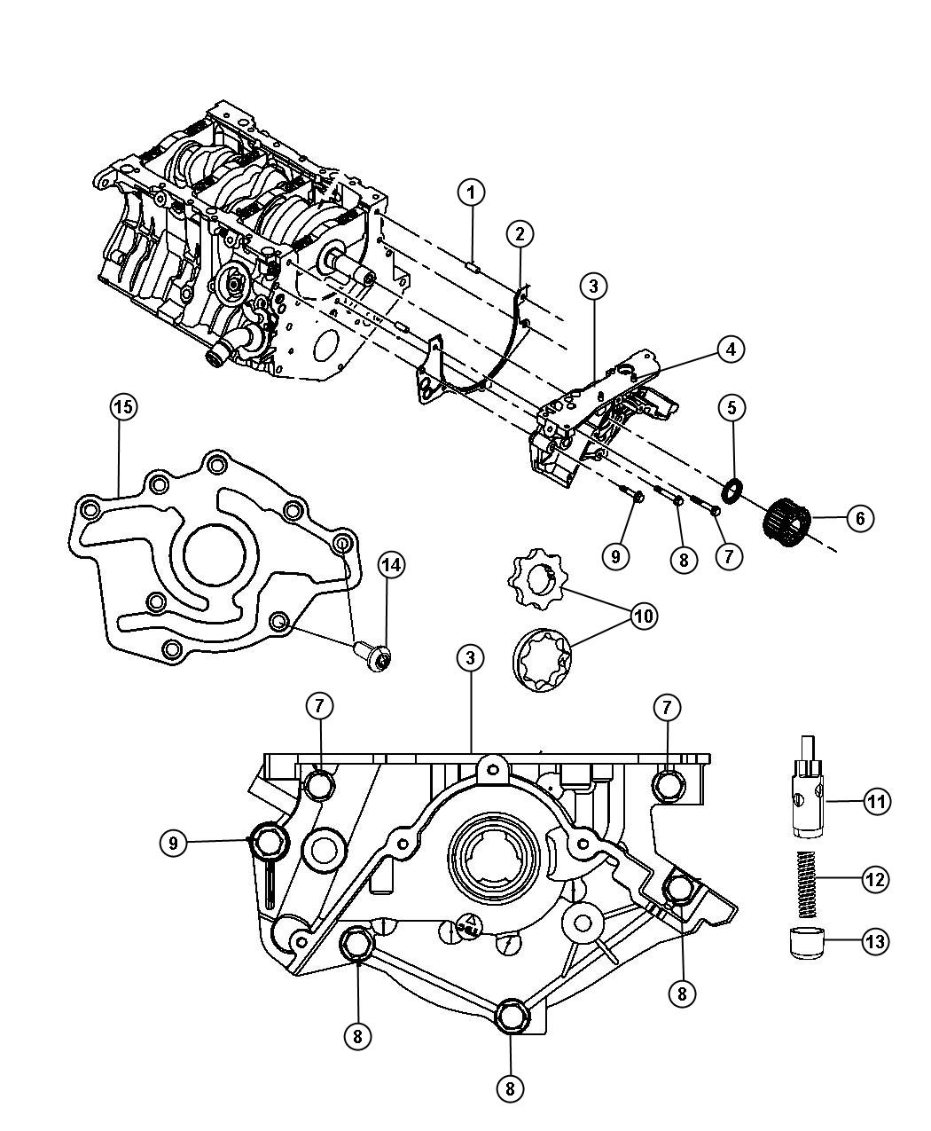 Engine Oiling Pump 3.5L [3.5L V6 HIGH OUTPUT 24V MPI ENGINE]. Diagram