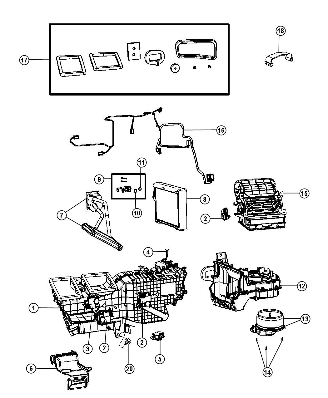 Diagram A/C and Heater Unit. for your Dodge