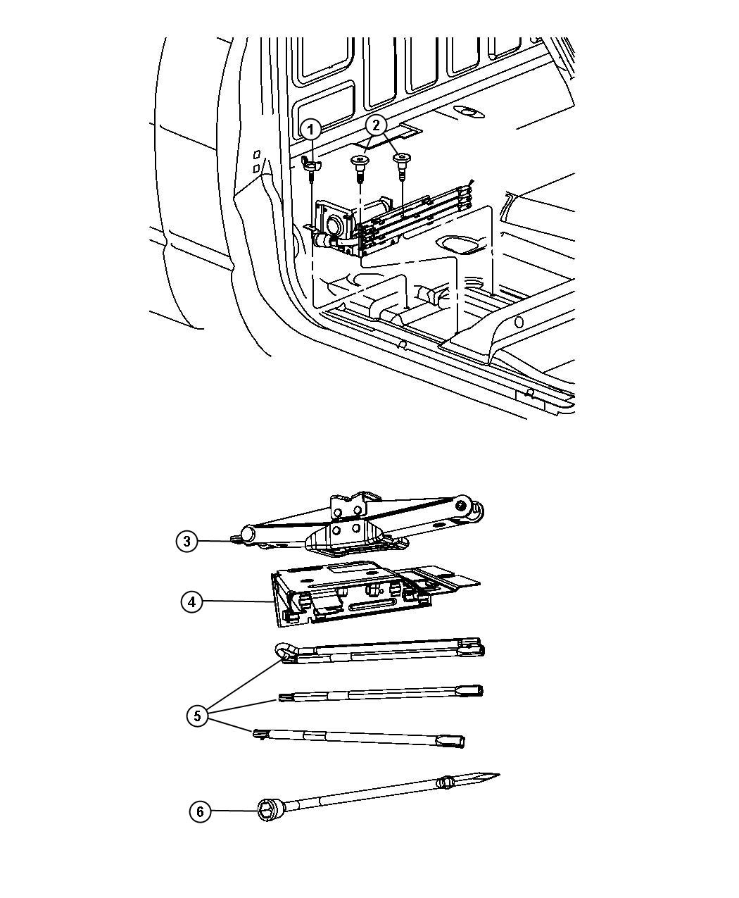 Diagram Jack Assembly. for your 2012 Ram 1500  Laramie Longhorn Crew Cab 