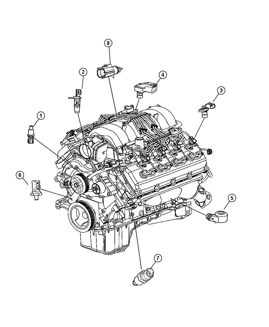 Diagram Sensors Engine. for your Jeep